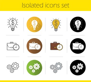 İş kavramları Icons set