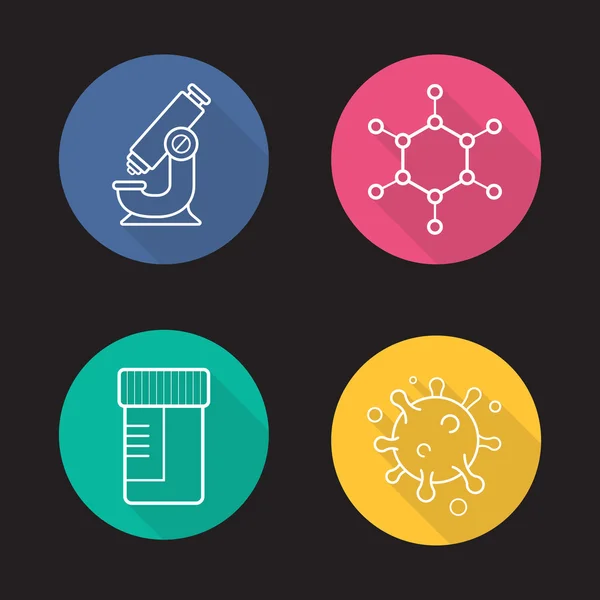 Bilim Laboratuvarı Icons set — Stok Vektör