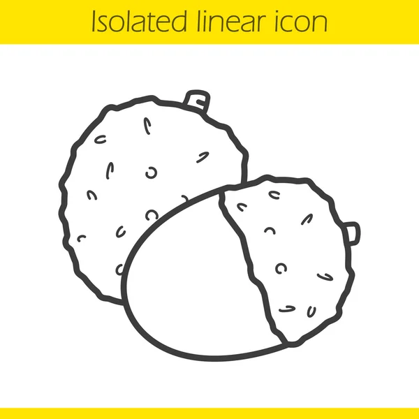 Lichee linjär ikon — Stock vektor