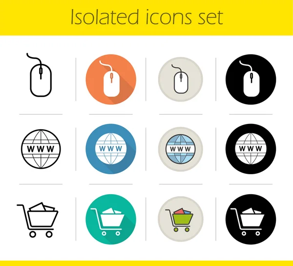 Conjunto de iconos de compras en línea — Archivo Imágenes Vectoriales