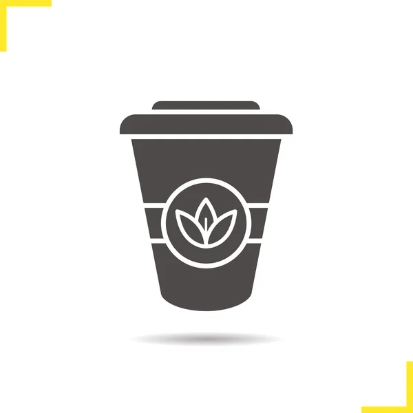 Té taza de papel icono — Vector de stock