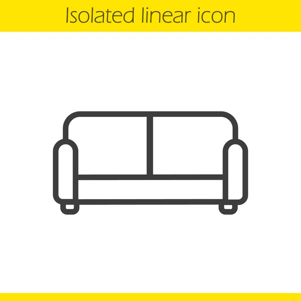 Линейный значок дивана — стоковый вектор