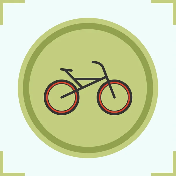 Ícone de cor de bicicleta —  Vetores de Stock