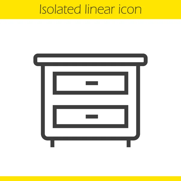 Nightstand linjär ikon — Stock vektor