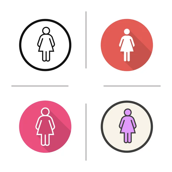 Woman simple icons — 图库矢量图片