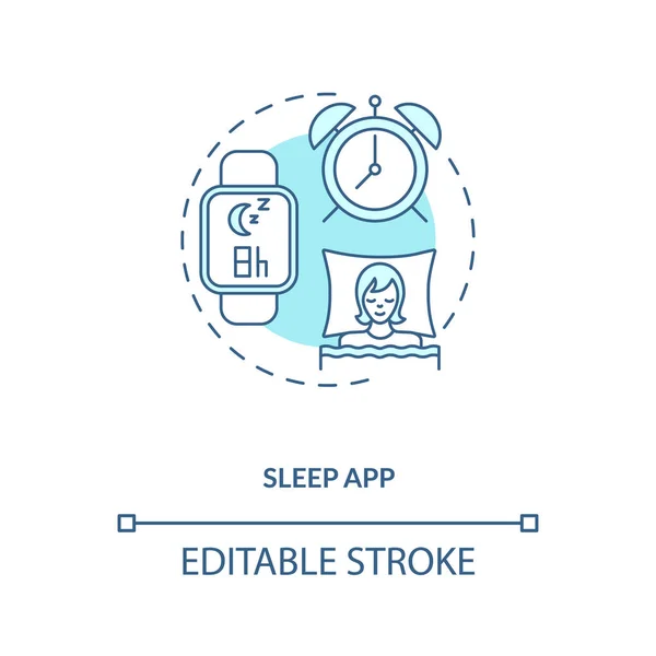 Schlaf App Konzept Symbol Tragbare Technologien Zeichnen Sich Durch Eine — Stockvektor