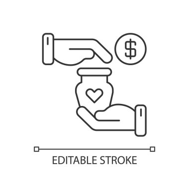 El işi piyasa pikseli mükemmel doğrusal simge. El yapımı eşyalar mağazası. Küçük işletmeler, hobi olarak ince çizgiler, kişiselleştirilebilir çizimler. Contour sembolü. Vektör izole çizim. Düzenlenebilir vuruş