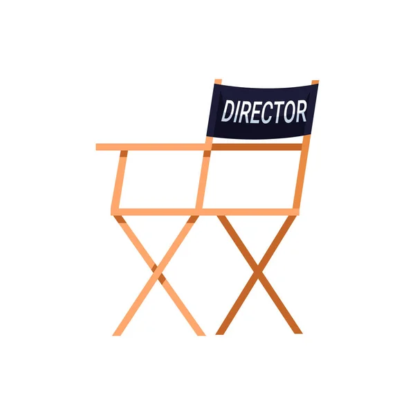 Directeur Chaise Semi Plat Illustration Vectorielle Couleur Rvb Matériel Tournage — Image vectorielle