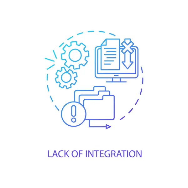 Brist Integrationskonceptikon Telemedicinska Utmaningar Databasens Problematiska Arbetsprocess Medicinsk Industri Idé — Stock vektor