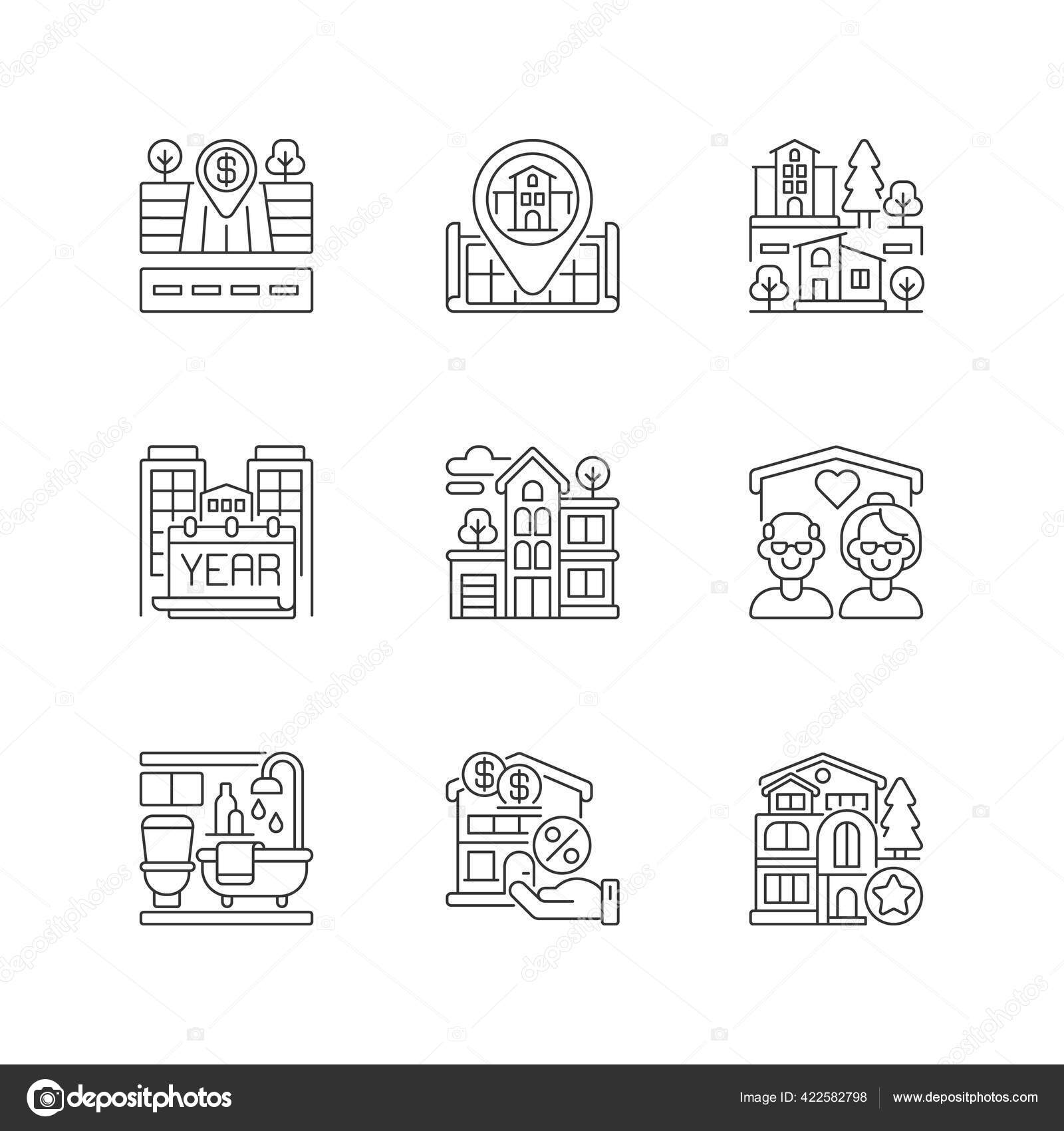 ícone linear de localização de fogo. ilustração de linha fina