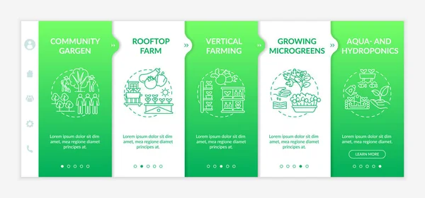 Plantilla Vectorial Incorporación Agricultura Urbana Cultivando Microgreens Granjas Acuáticas Hidropónicas — Vector de stock