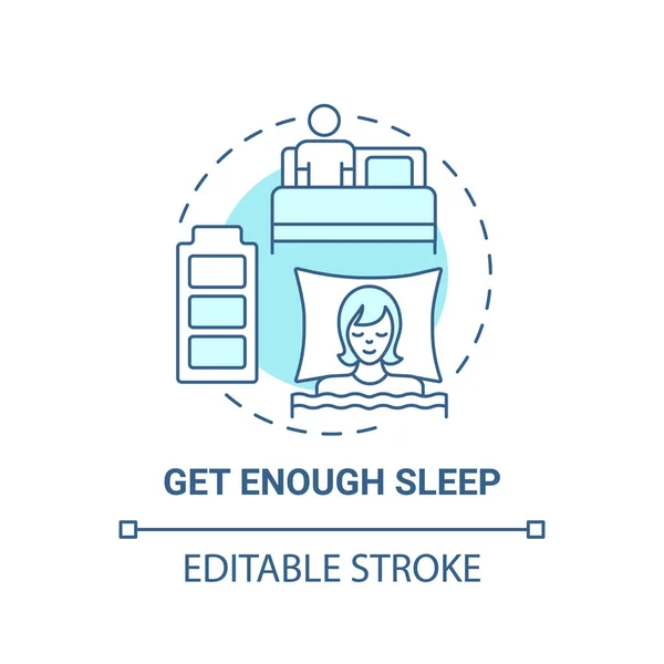 Genug Schlaf Konzept Symbol Selbstversorgerpraktiken Ideen Für Eine Gesunde Pflege — Stockvektor