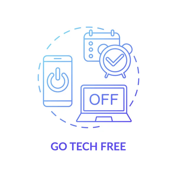 Tech Free Concept Icon Мои Идеи Времени День Цифровых Устройств — стоковый вектор