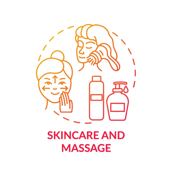 Skincare Ícone Conceito Massagem Práticas Saúde Moderno Salão Beleza Opções —  Vetores de Stock