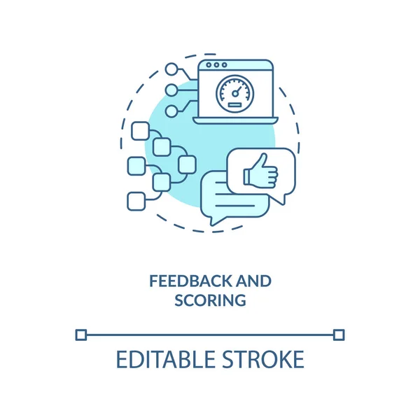 Feedback Scoren Concept Icoon Andere Mensen Denken Toekomstige Internet Mensen — Stockvector