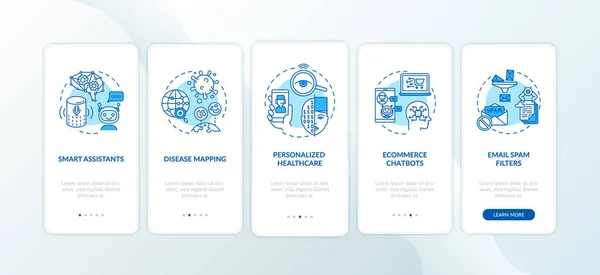 Εφαρμογή Onboarding Mobile App Οθόνη Έννοιες Χαρτογράφηση Ασθενειών Υπολογιστή Inovation — Διανυσματικό Αρχείο
