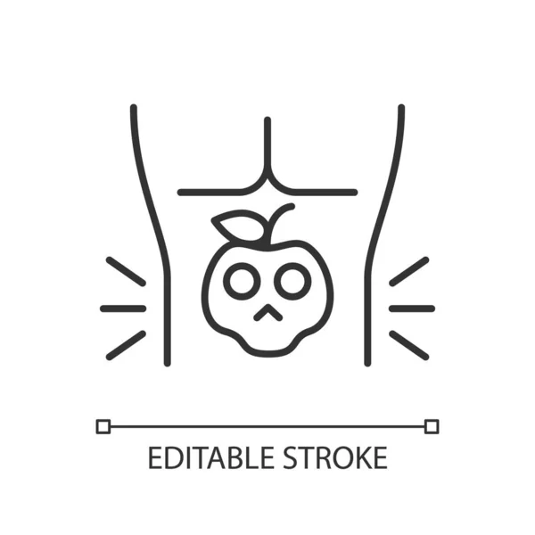 Dead Liver Emoji Linear Icon Thin Line Illustration Hepatitis Cirrhosis