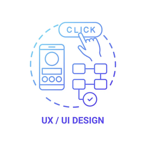 Icono Concepto Diseño Interfaz Usuario Experiencia Carreras Para Pensadores Creativos — Vector de stock