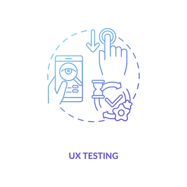 Testing Concept Icon App Testing Components Creating Best User Experience — Stock Vector