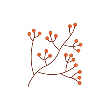 Sonbahar mevsiminde yaban mersinleri düz vektör soyut elementi. Doğanın cömertliği. RGB renk klibiyle hasat ediliyor. Eylül ayında beyaz zemin üzerinde izole edilmiş organik şekil aranıyor