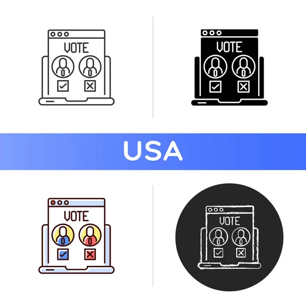 Online Szavazó Ikon Elektronikus Felmérések Választási Rendszer Elektronikus Szavazás Szavazás — Stock Vector