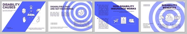 Modèle Brochure Sur Les Incapacités Non Recouvrées Prestations Invalidité Brochure — Image vectorielle