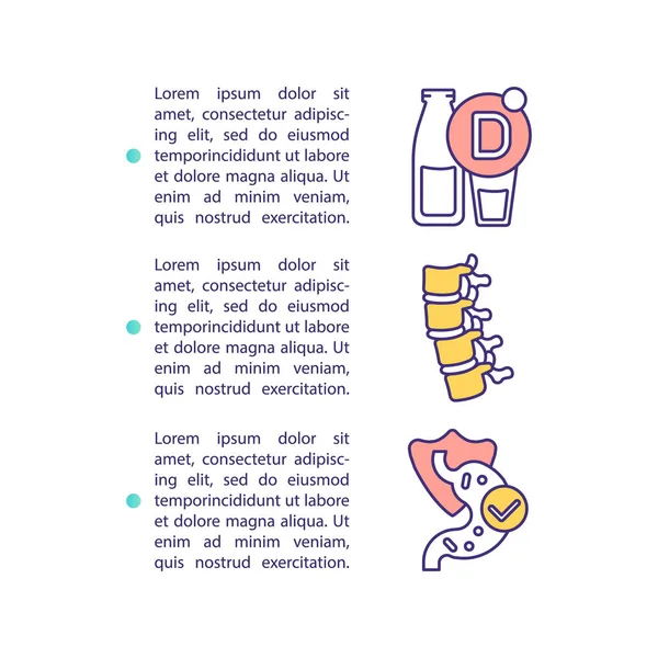 Nutrients Health Benefits Concept Icon Text Calcium Protein Source Bone Royalty Free Stock Illustrations