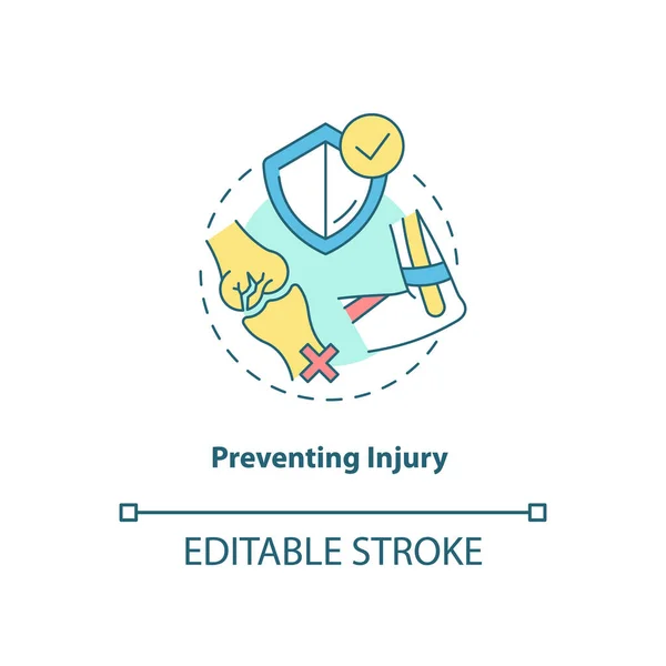 Megelőzés Sérülés Koncepció Ikon Egészségbiztosítás Testápolás Fizikai Kezelés Anatómiai Szerkezet — Stock Vector