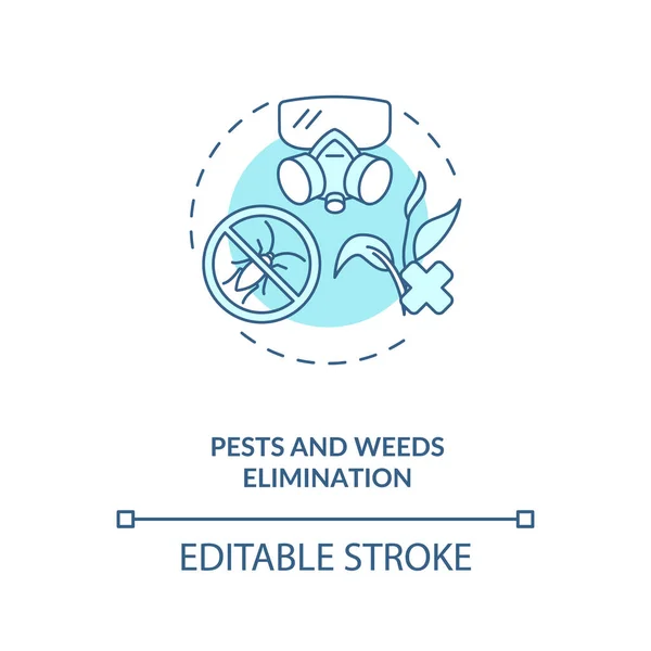 Icona Del Concetto Eliminazione Parassiti Erbacce Compiti Macchine Agricole Protezione — Vettoriale Stock
