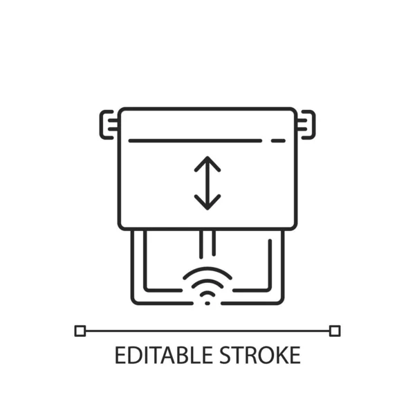 Окно Ослепляет Линейный Значок Датчика Система Дистанционного Управления Домом Умные — стоковый вектор