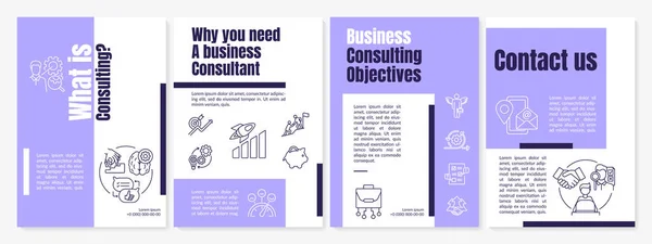 Business Consulting Tasks Brochure Template Smart Consultant Flyer Booklet Leaflet — Stock Vector