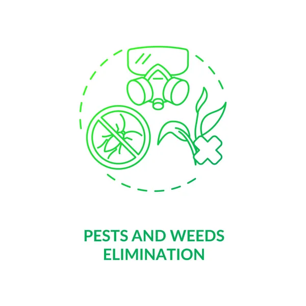 Ikona Koncepce Odstranění Škůdců Plevele Úkoly Zemědělských Strojů Chrání Před — Stockový vektor