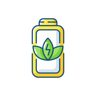 Batarya şarjı RGB renk simgesinden tasarruf ediliyor. Düşük yüzdeye sahip olduğunda ekonomik mod. Cihazın çalışma süresini arttırıyorum. İzole vektör illüstrasyonu