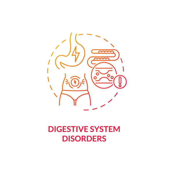 Distúrbios Sistema Digestivo Ícone Conceito Antidepressivos Efeito Colateral Ideia Ilustração —  Vetores de Stock