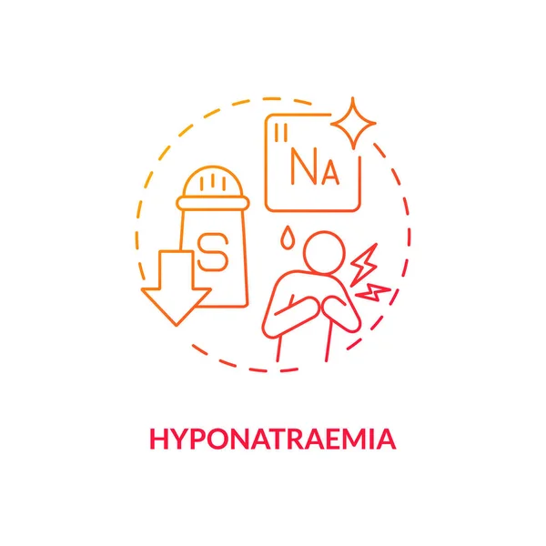 Hyponatraemia Koncepció Ikon Antidepresszánsok Mellékhatása Ötlet Vékony Vonal Illusztráció Műtét — Stock Vector