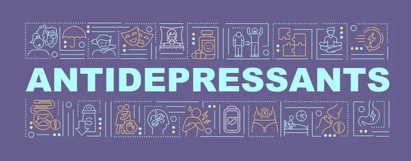 Concetti Antidepressivi Banner Medicina Persone Con Problemi Depressione Infografica Con — Vettoriale Stock