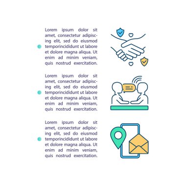 Metin ile konsept simgesi ile bağlantı kurun. Zihinsel sorunlar merkeze yardım ediyor. Mutsuz insanlar için tıbbi bakım. PPT sayfa vektör şablonu. Broşür, dergi, kitapçık tasarım ögesi doğrusal çizimler