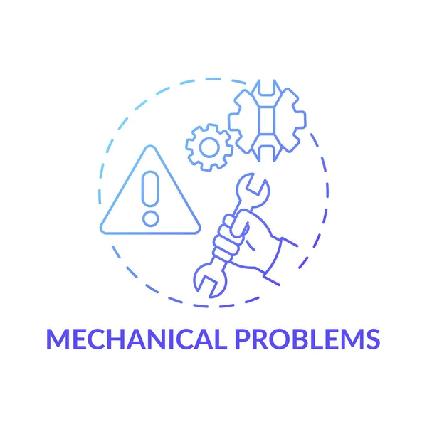 Mechanikai Problémák Koncepció Ikon Munkahelyi Biztonsági Aggályok Problémák Különböző Professzionális — Stock Vector