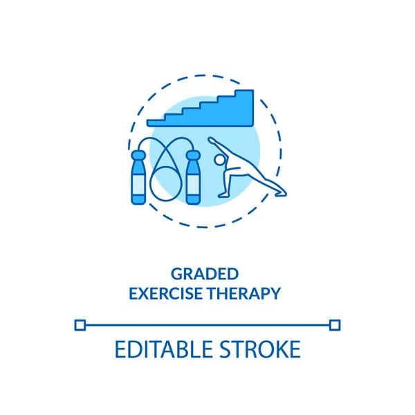 Ícone Conceito Terapia Exercício Graduado Cfs Ideia Tratamento Ilustração Linha —  Vetores de Stock