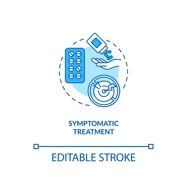 Symptomatisches Behandlungskonzept Cfs Heilung Idee Dünne Linie Illustration Linderung Von — Stockvektor