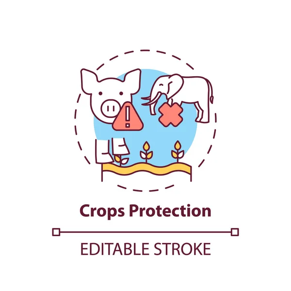 Crops Ícone Conceito Proteção Prejudicar Vida Selvagem Pesticidas Tóxicos Perigo —  Vetores de Stock