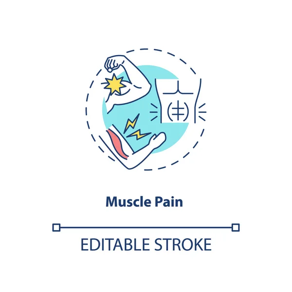 Muscle Pain Concept Icon Cfs Symptom Idea Thin Line Illustration — Stock Vector