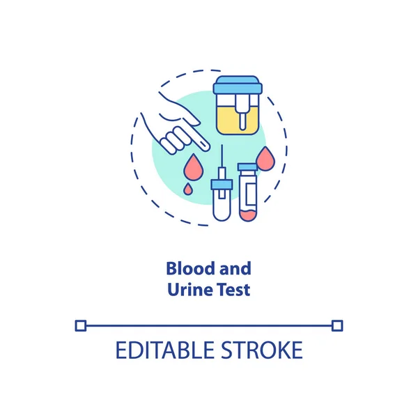 Icône Test Sanguin Urinaire Idée Diagnostics Cfs Illustration Ligne Mince — Image vectorielle