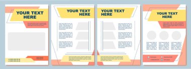 Boş minimalist broşür şürü. İş sunumu. Broşür, broşür, broşür baskısı, metin alanlı kapak tasarımı. Dergiler için vektör planları, yıllık raporlar, reklam posterleri