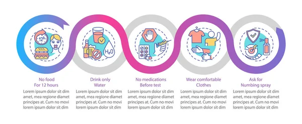 Esami Del Sangue Consigli Vettore Modello Infografico Acqua Potabile Intorpidente — Vettoriale Stock