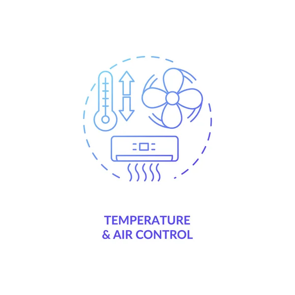 Ikona Koncepce Teploty Řízení Vzduchu Kontrolní Místnost Ergonomie Nápad Tenké — Stockový vektor