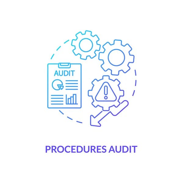 Procedures Audit Concept Icon Warehouse Audit Elements Check Transactions Have — Stock Vector