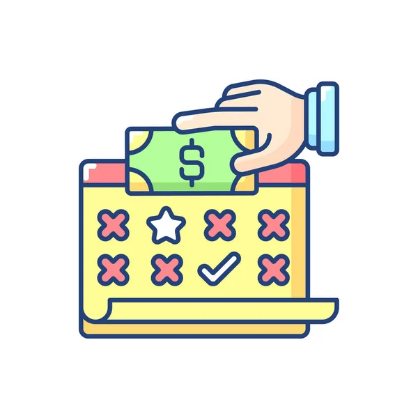 Payroll Rgb Color Icon List Employees Some Company Entitled Receive — Stock Vector