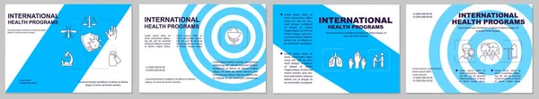Modèle Brochure Sur Les Programmes Santé Améliorer Politique Santé Brochure — Image vectorielle