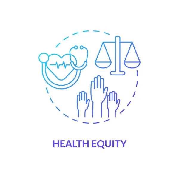 Health Equity Concept Icon Health Programs Principles Getting Best Medical — Stock Vector